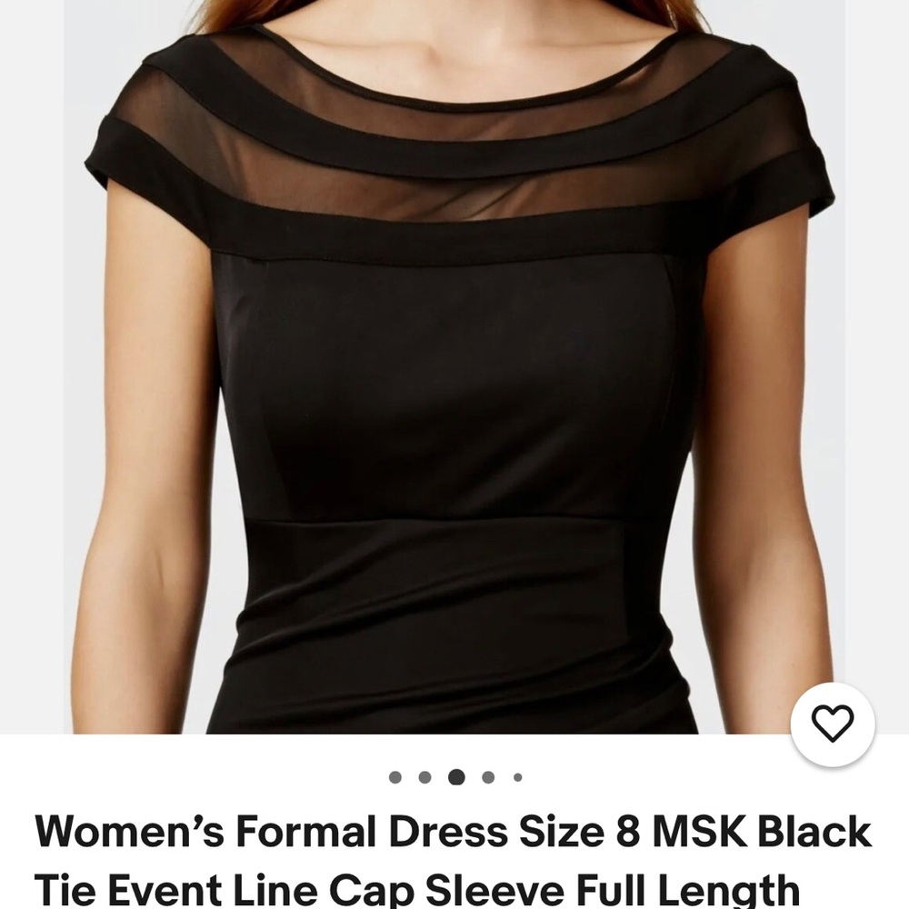 MSK Black Evening Dress - Picture 2 of 9